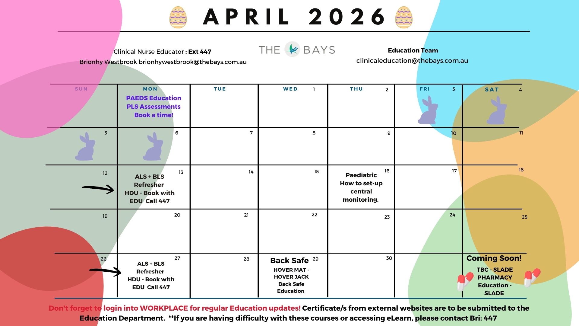 April Education Calendar 