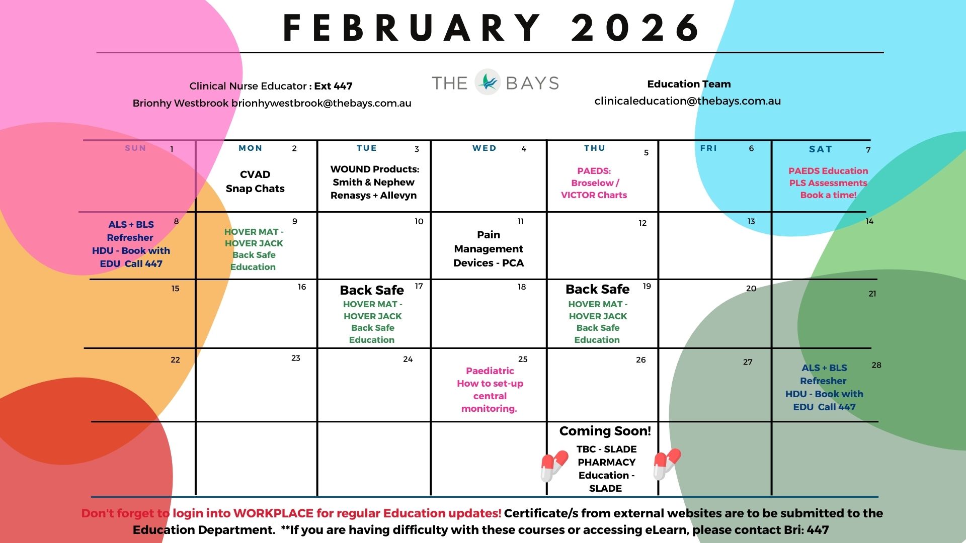 February Education Calendar
