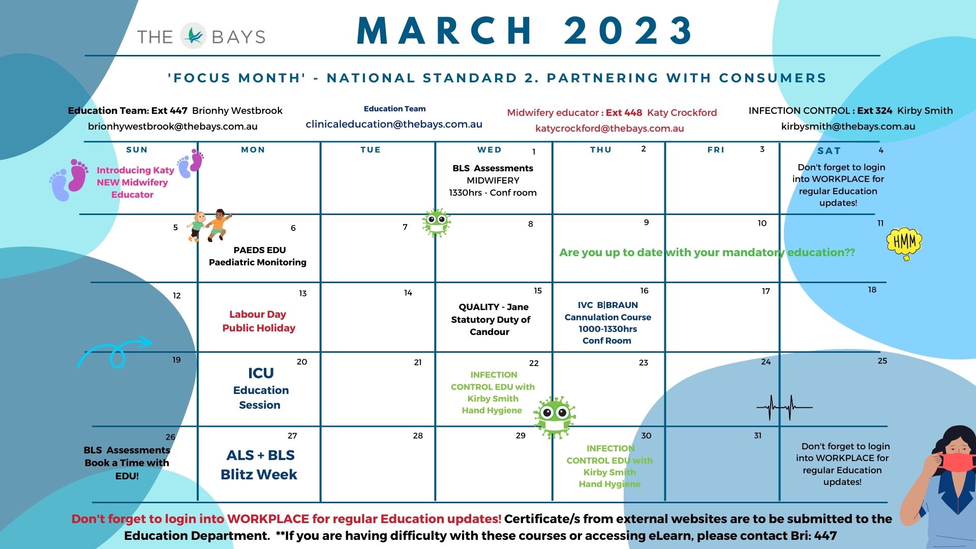 March Education Calendar 