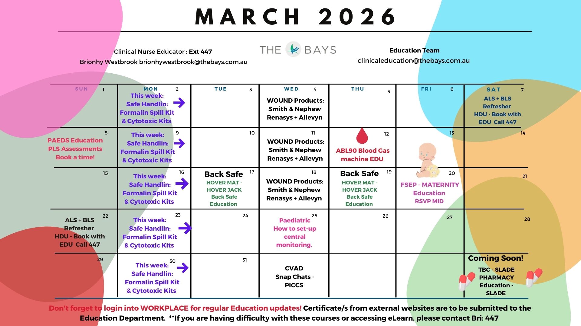 March Education Calendar