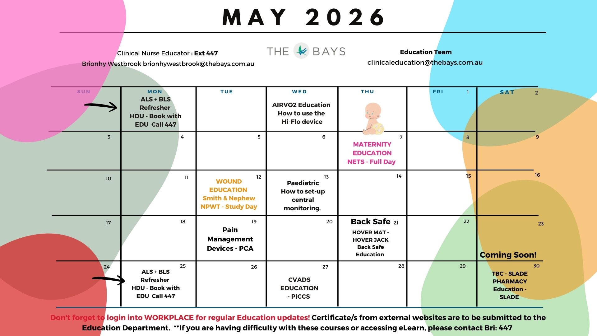 May Education Calendar 