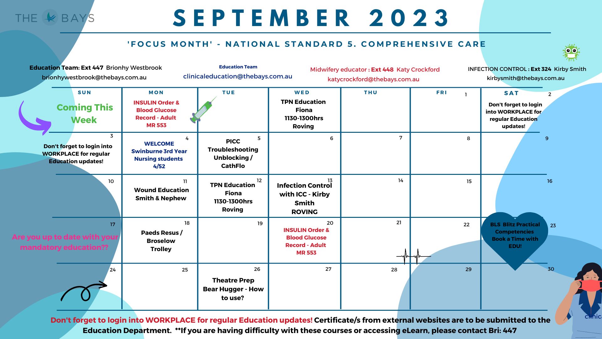 September Education Calendar 